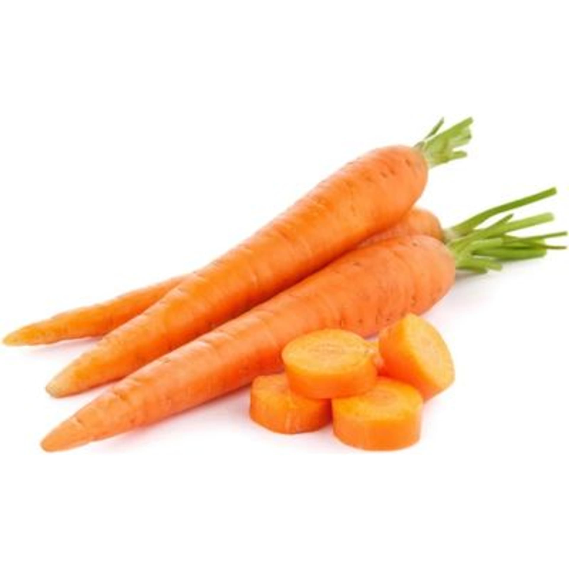 Colorful rainbow carrot sticks in orange, purple, and yellow